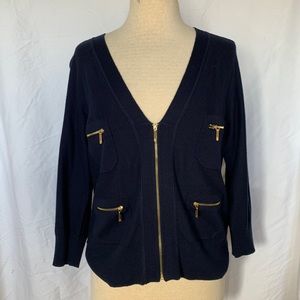 Vintage Juicy Couture Navy Blue cardigan size L